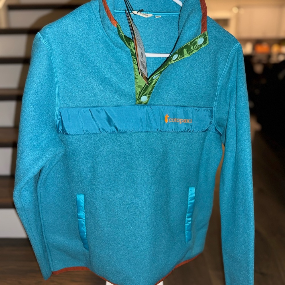 Cotopaxi teca womes medium water slide blue fleece pullover